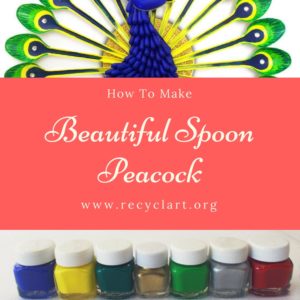 Diy: How To Make Beautiful Peacock With Plastic Spoon 9 &bull; Recycled Cardboard