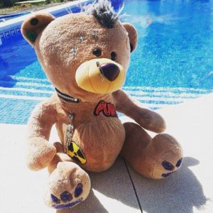 Nearly-headless Nick - The Punk Teddy Bear 9 &bull; Recycled Art