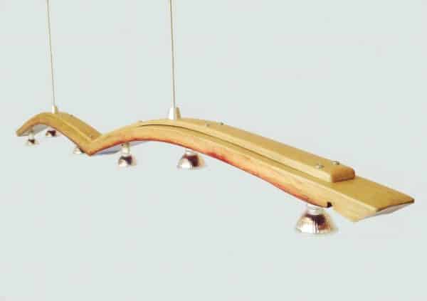 Seagull, Recycled Wine Barrel Stave Into Kitchen Island Light 1 • Lamps & Lights • Recyclart recyclart.org-seagull-recycled-wine-barrel-stave-kitchen-island-light