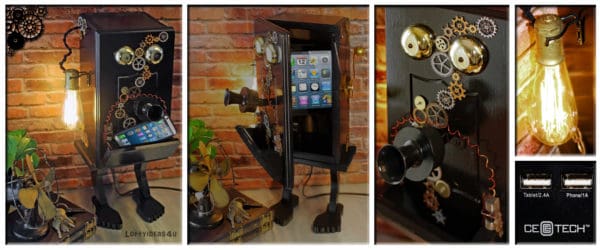 recyclart.org-steampunk-gears-whimsical-wood-black-telephone-upcycled-2-port-usb-charger-lamp