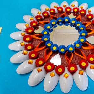 Recycled DIY Projects: How To Make Plastic Spoons & Mirror Wall Decor 5 &bull; Recycled Cardboard