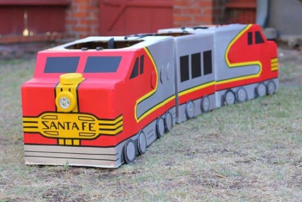 Cardboard-Upcycled-Train