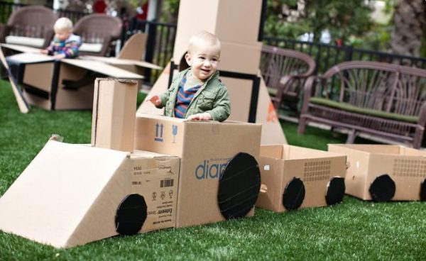 Upcycled-Cardboard-Train
