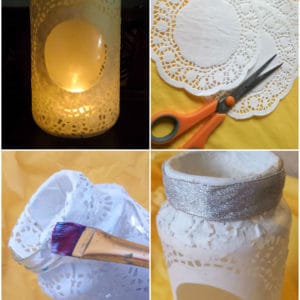 Doily Glass Jar Luminary 9 &bull; Home & décor