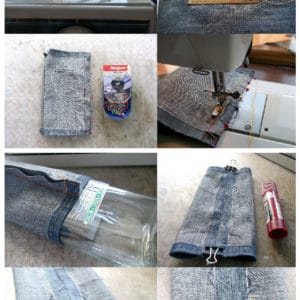 How To Make Flask From Your Favourite But Old Jeans And A Glass Bottle 5 &bull; Garden Ideas