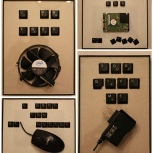 Birthday Present From Old Computer Parts 3 &bull; Recycled Plastic