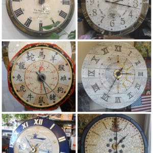 Leslie's Recycled Table Clocks 7 &bull; Wood & Organic