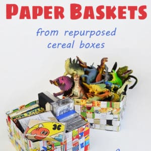 Cereal Box Woven Basket 3 &bull; Do-It-Yourself Ideas