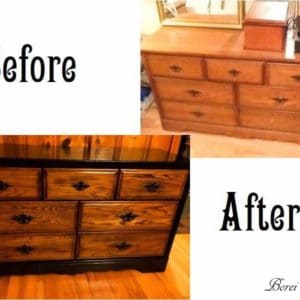 How My Friend's Old Dresser Became My New Buffet 7 &bull; Recycling Paper & Books
