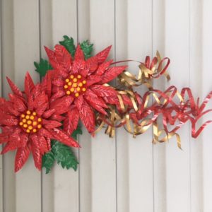 Aluminum Can Poinsettia Art - Door Hanging 1 &bull; Home & décor