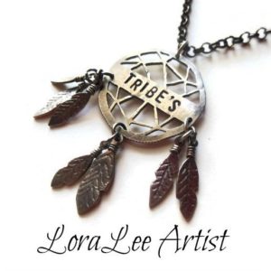 Handcrafted Dreamcatcher Coin Pendant 1 &bull; Upcycled Jewelry Ideas