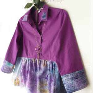 Ice Dyed Refashioned Babydoll Top 1 &bull; Clothing