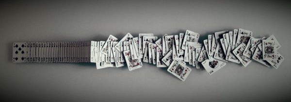 Outrageous Playing Cards Wall Art Captures Movement