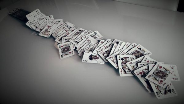 Outrageous Playing Cards Wall Art Captures Movement