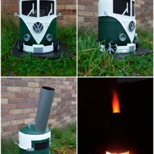 Volkswagen Campervan Log Burner 1 &bull; Recycling Metal