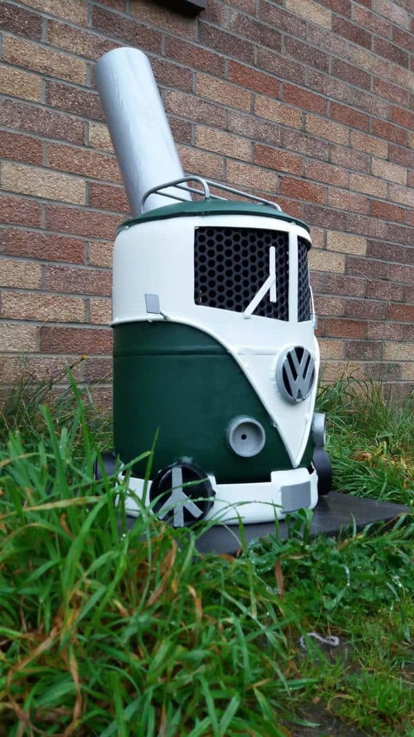 Volkswagen Campervan Log Burner 3 &bull; Recycling Metal