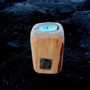 Candlestick Made from Pallet Wood & Scrap 3 &bull; Lamps & Lights