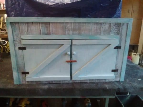 Coffee Bar & Base Cabinet From Recycled Pallets 1 &bull; Recycled Pallets