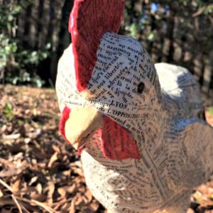 How To Make An Upcycled French Farmhouse Rooster 3 &bull; Recycling Paper & Books