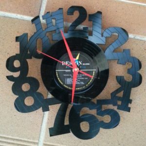 Upcycled 12" Vinyl Record Into Wall Clock 5 &bull; Recycled Art