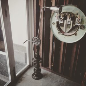 Upcycled Motorcycle Parts Into Beautiful Floor Lamp 1 &bull; Lamps & Lights