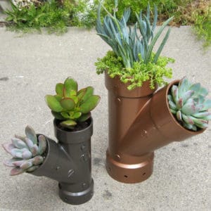 Plastic Plumbing Planters Have Steampunk Feel 7 &bull; Garden Ideas