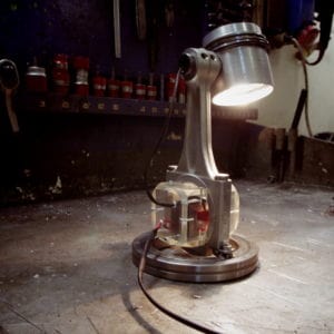 Recycled Engine Parts Into Desk Lamp 3 &bull; Recycling Metal