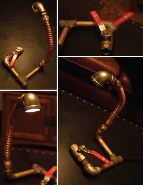 Transform Old Pipes Into This Awesome Steampunk Lamp! 1 • Lamps & Lights • Recyclart Awesome Steampunk Lamp