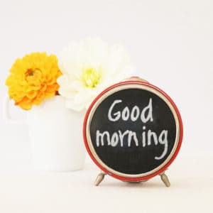 Upcycled Alarm Clock Becomes Retro Chalkboard 1 &bull; Home & décor