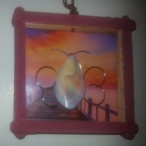 Upcycled Shell Butterfly Wall Art 7 &bull; Recycled Glass