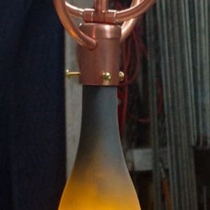 Wine Bottle Pendant Light Features Copper Plumbing Fixture 1 &bull; Lamps & Lights
