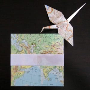 Upcycled Origami Paper From Old Maps 5 &bull; Garden Ideas