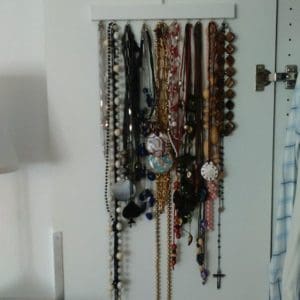 Upcycled Mini Hanger Becomes Necklace Organizer! 11 &bull; Accessories