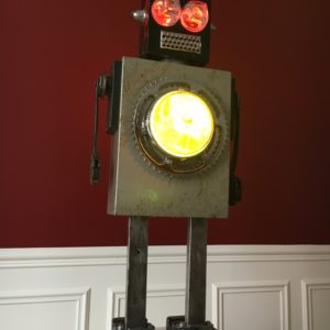 Luminous Upcycled Robot Sculpture Made From Junk 7 &bull; Recycling Metal