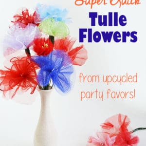 Simple Upcycled Tulle Flowers 1 &bull; Do-It-Yourself Ideas