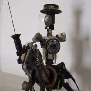 Don Quijote De La Mancha Upcycled Scrap Sculpture 3 &bull; Recycled Cardboard