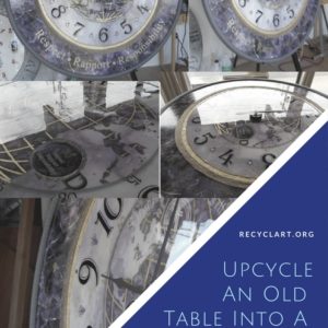 Table Transformed Into Beautiful Oversized Clock! 3 &bull; Wood & Organic