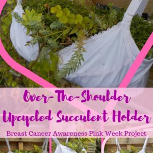 Breast Cancer Awareness Upcycled Bra Planter/Drôle De Jardinière 3 &bull; Recycling Metal