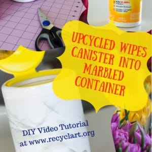 Diy Video Tutorial: Marbled Disinfecting Wipes Bottle 1 &bull; Recycled Packaging