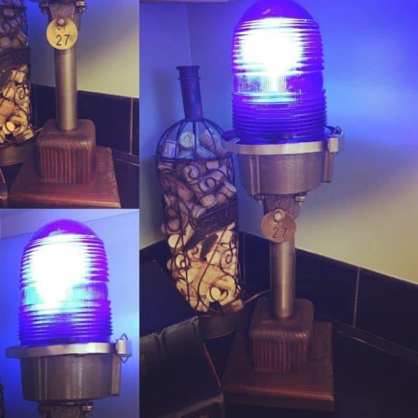 My finished Upcycled Aviation Lamp.