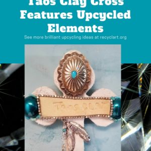 Upcycled Jewelry Becomes Cross Wall Art 1 &bull; Recycled Art