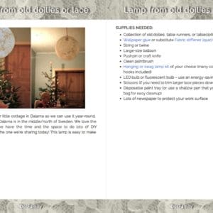 Pendant lamp made of old doilies or lace 7 &bull;