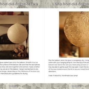 Pendant lamp made of old doilies or lace 5 &bull;