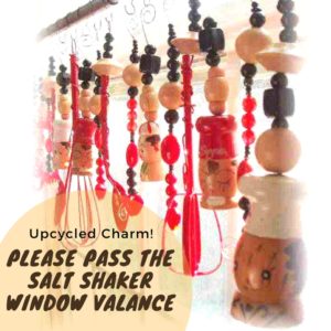 Please Pass the Salt Shaker Upcycled Window Valance 11 &bull; Recycling Paper & Books