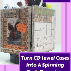 Turn Cd Jewel Cases Into This Spinning Desk Organizer Photo Calendar Cube! 9 &bull; Upcycled Jewelry Ideas