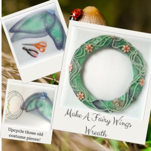 Upcycle Old Costumes Into This Fairy Wings Wreath! 13 &bull; Recycling Paper & Books