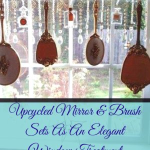 Upcycled Mirror Set Becomes Window Treatment 15 &bull; Recycling Paper & Books