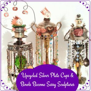 Sassy Upcycled Silverplate Sculptures You Can Make! 9 &bull; Recycling Paper & Books