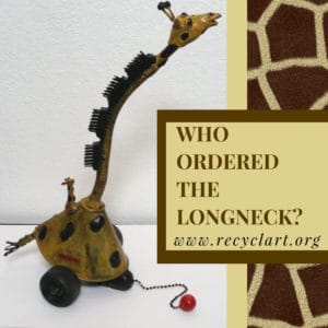 Brush Away The Blues With This Upcycled Giraffe! 3 &bull; Recycled Art