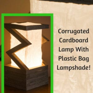 Corrugated Cardboard Lamp Features Plastic Bag Lampshade 1 &bull; Lamps & Lights